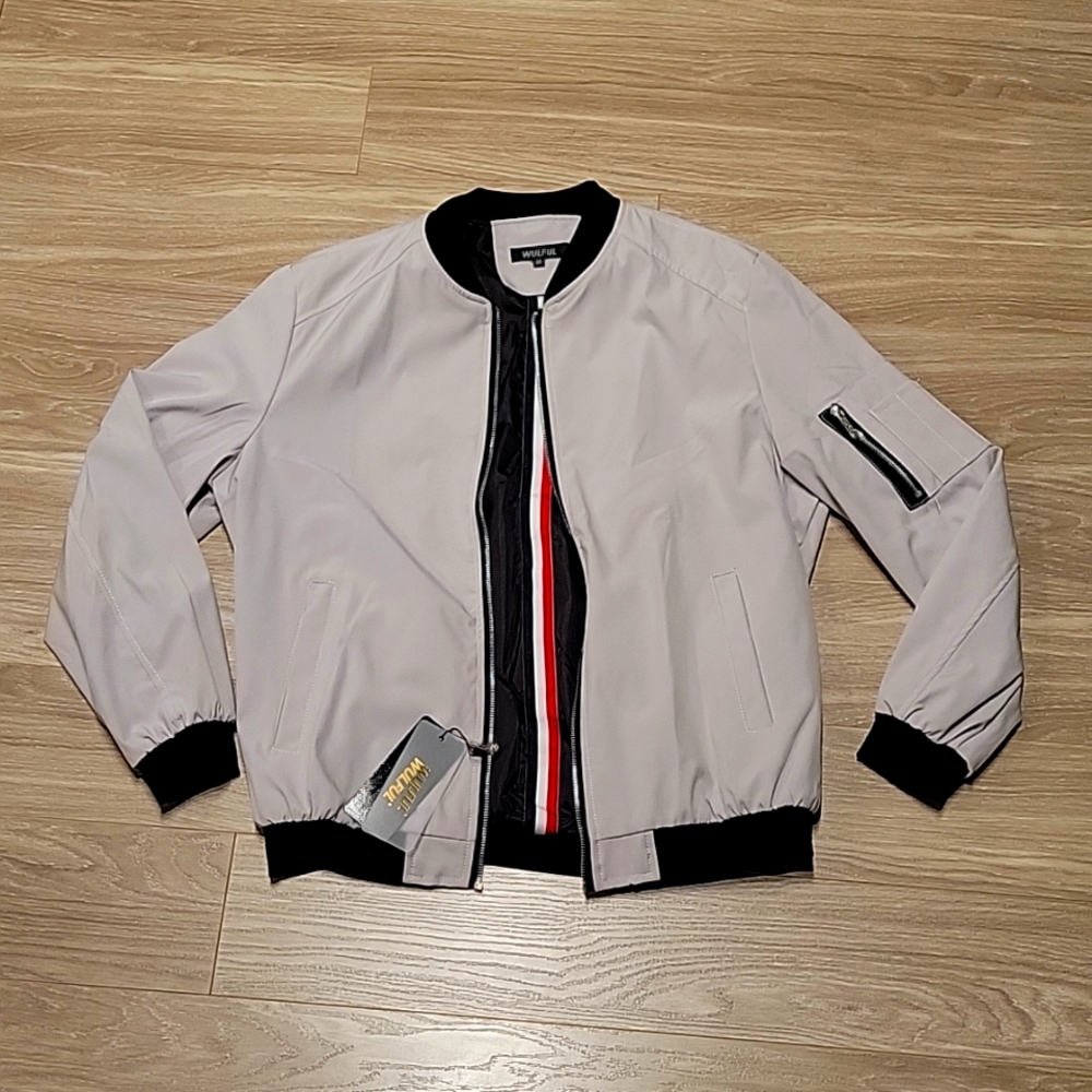 KHAKI BRAND NEW BOMBER LIGHT JACKET NEW WITH TAGS!